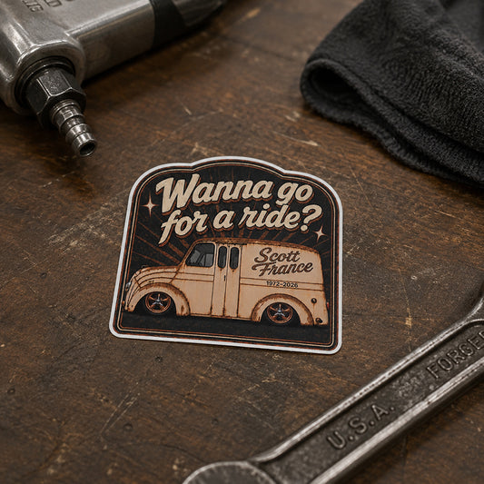 "Wanna Go for a Ride?" Sticker