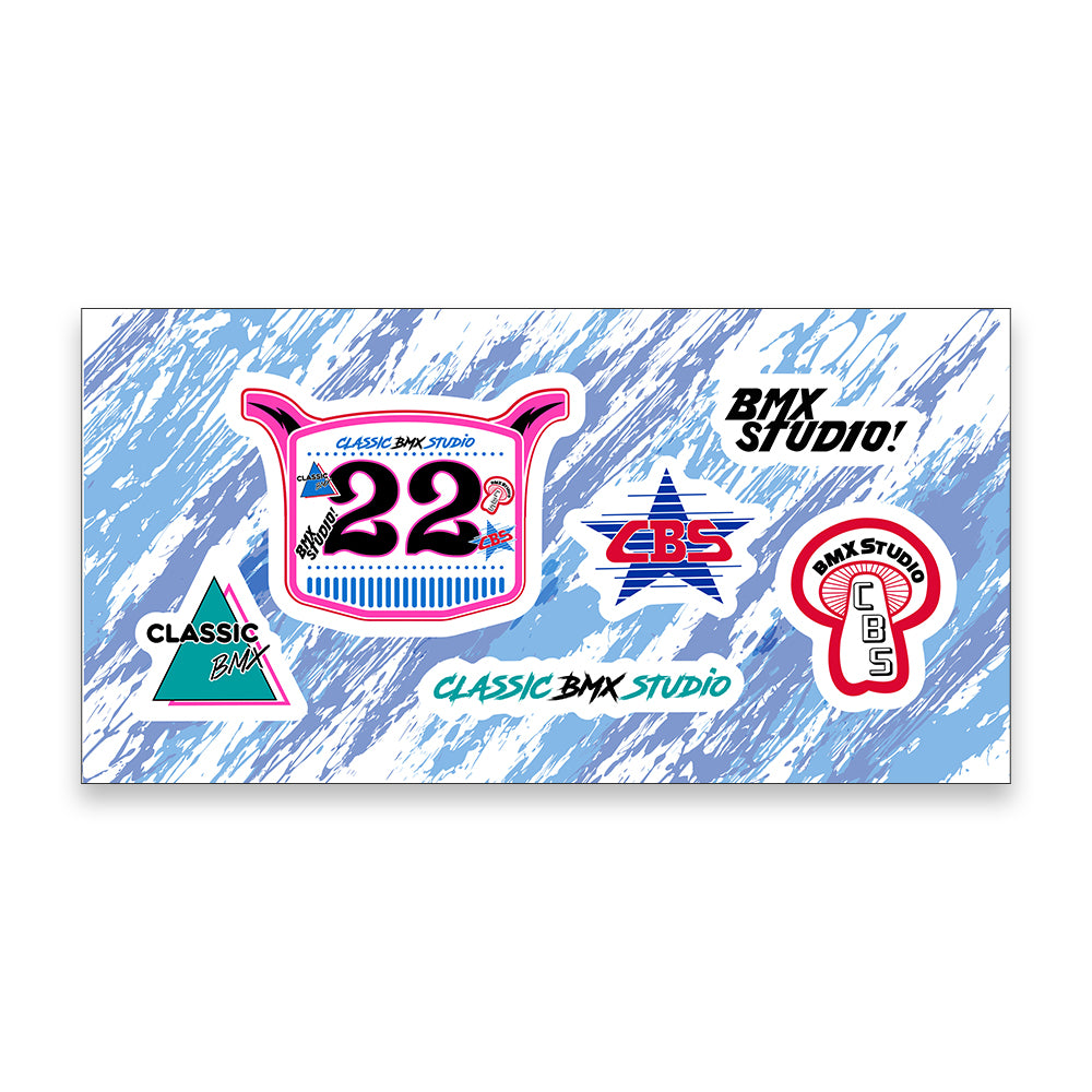 Classic BMX Studio Peel & Stick Race Plate Stickers