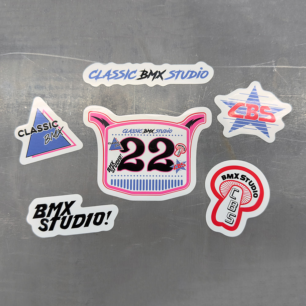 Classic BMX Studio Peel & Stick Race Plate Stickers