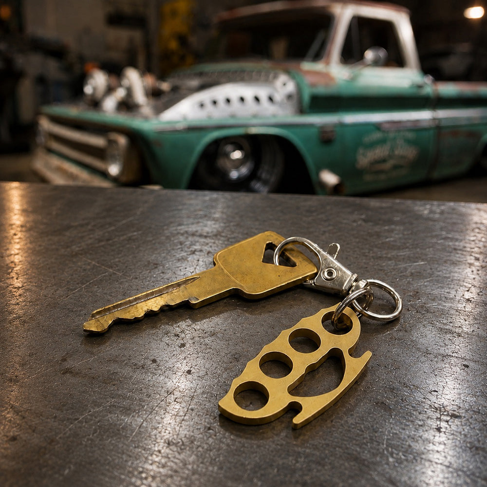 Brass Knuckles Keychain