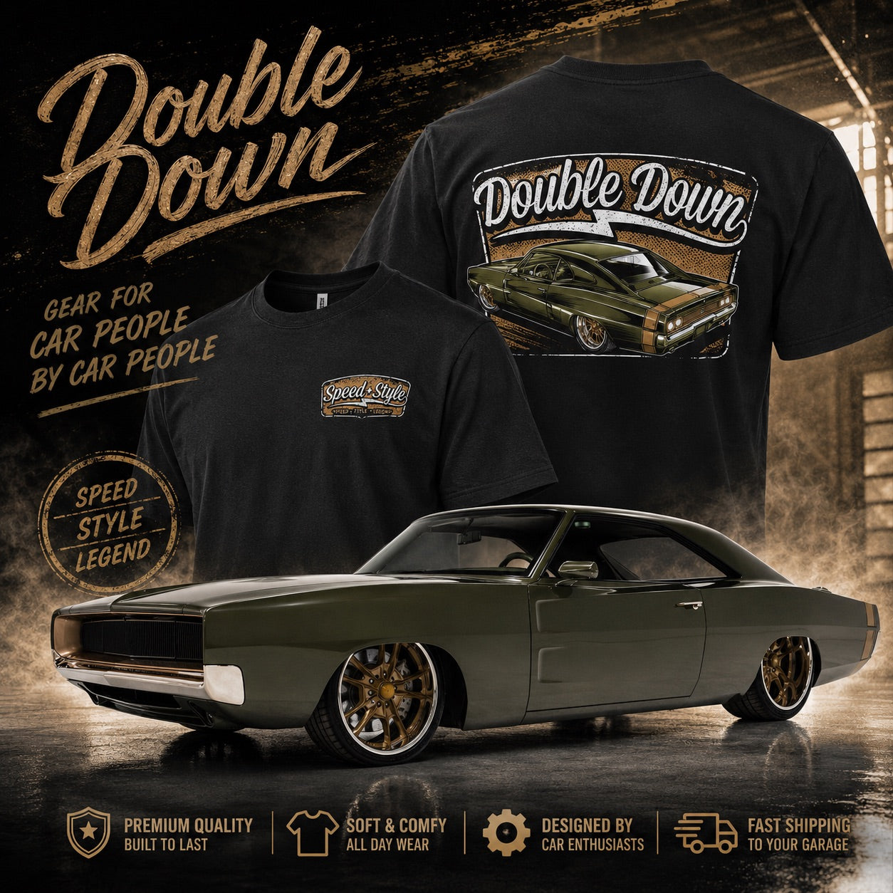 "Double Down" 68 Charger RT T-Shirt