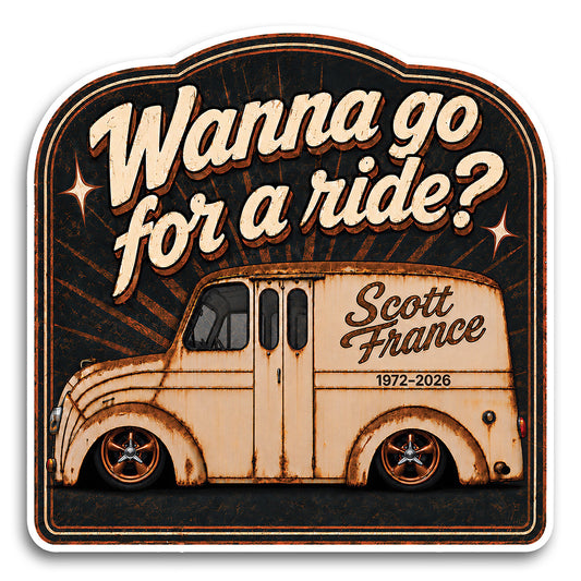 "Wanna Go for a Ride?" Sticker