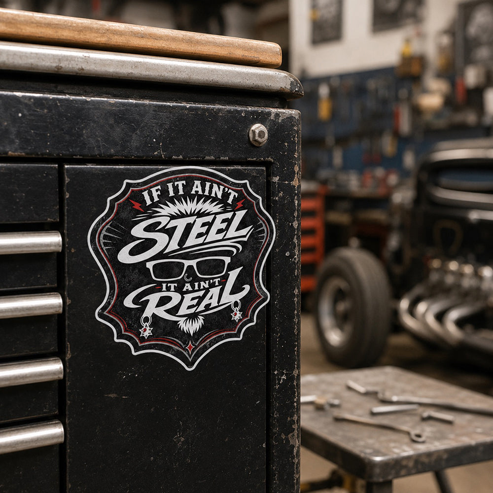 "If It Ain't Steel, It Ain't Real" Sticker