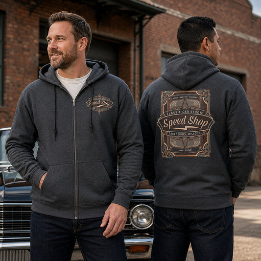 Zip Up Whiskey Label Hoodie