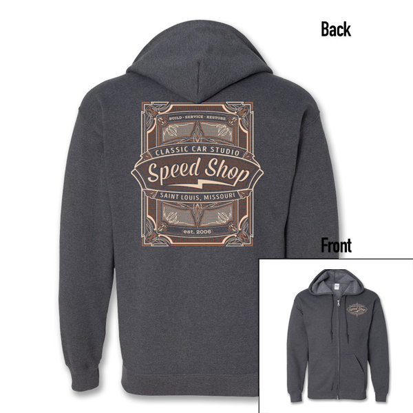 Zip Up Whiskey Label Hoodie