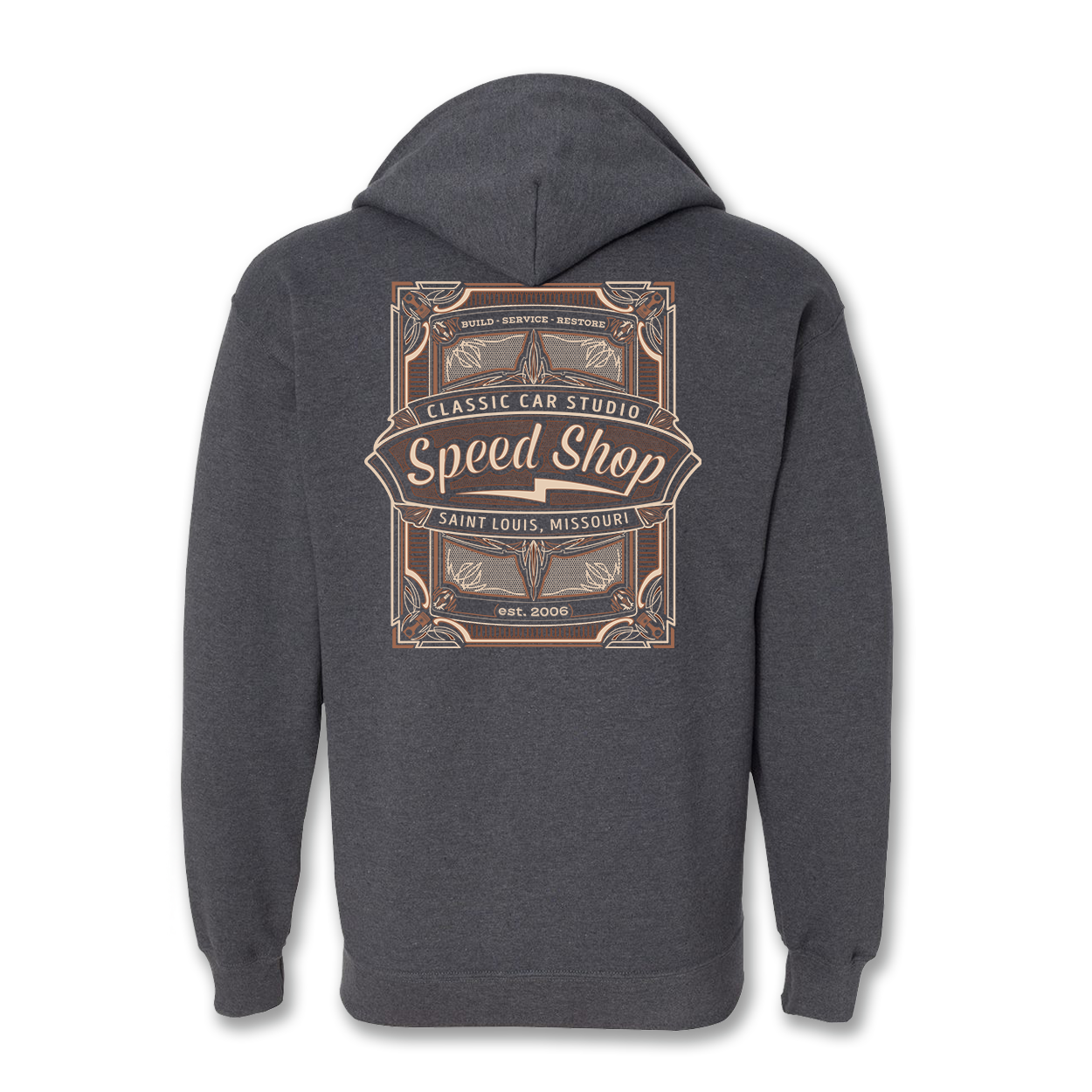 Zip Up Whiskey Label Hoodie