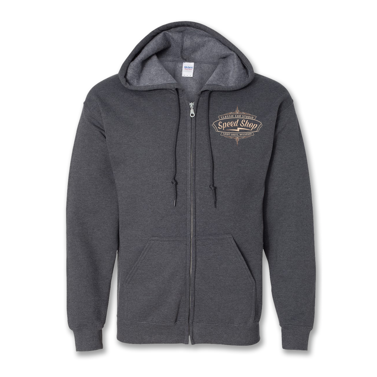 Zip Up Whiskey Label Hoodie