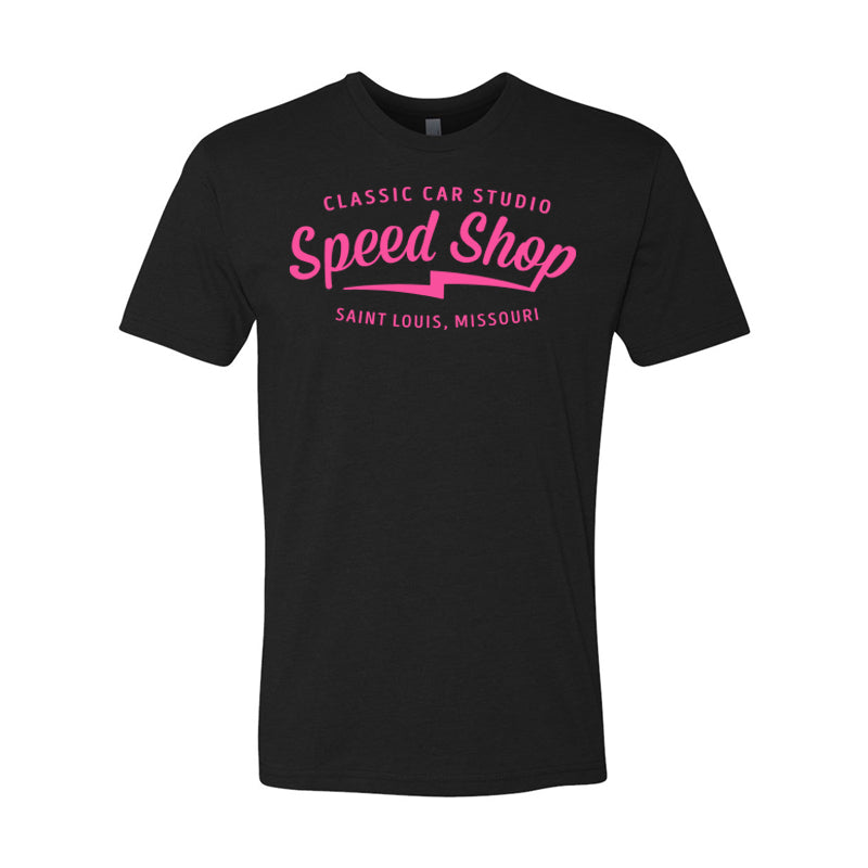 Pink/Teal Speed Shop Logo T-Shirt