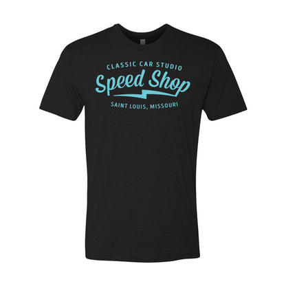 Pink/Teal Speed Shop Logo T-Shirt