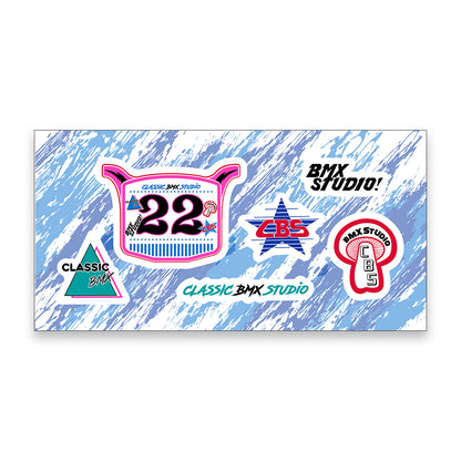 Classic BMX Studio Peel & Stick Race Plate Stickers